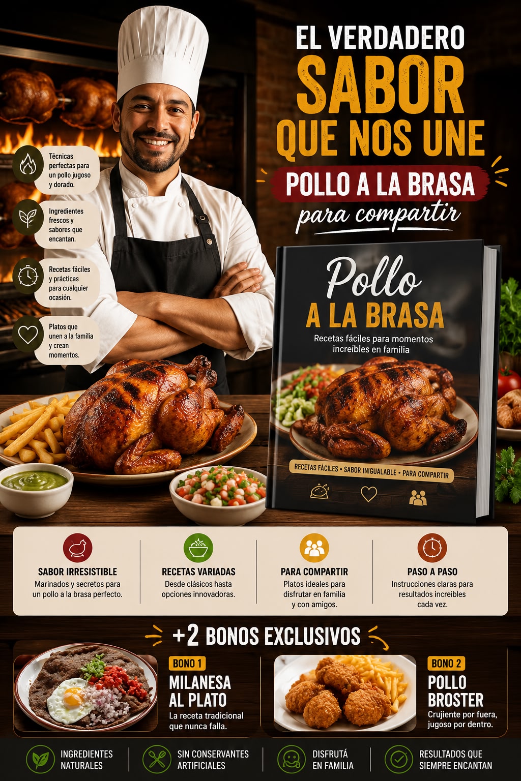 Emprende con pollo a la brasa + 2 Bonos: Gana desde tu Hogar o Restaurante
